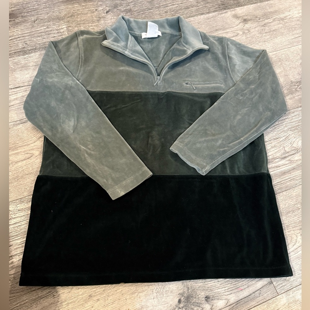 Vintage jones New York sport velvet quarter zip